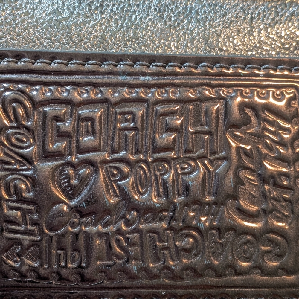 Coach Poppy Mettalic Silver Glam Tote - Picture 5 of 12